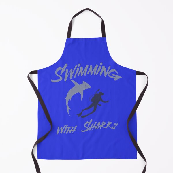 Item preview, Swimming with Sharks – Scuba Diver and Shark Ocean Adventure designed and sold by donwillisjrart.