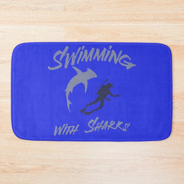 Item preview, Swimming with Sharks – Scuba Diver and Shark Ocean Adventure  designed and sold by donwillisjrart.