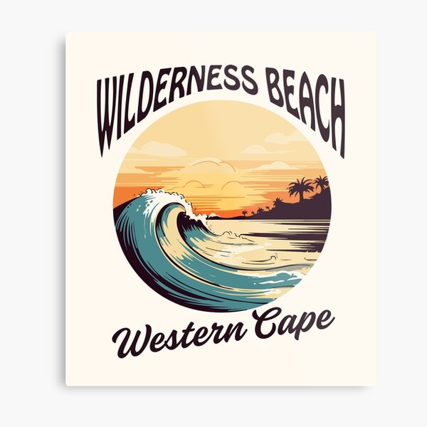 Item preview, Vintage-Style Wilderness Beach Western Cape South Africa - Purple Text designed and sold by TimelessLocales.