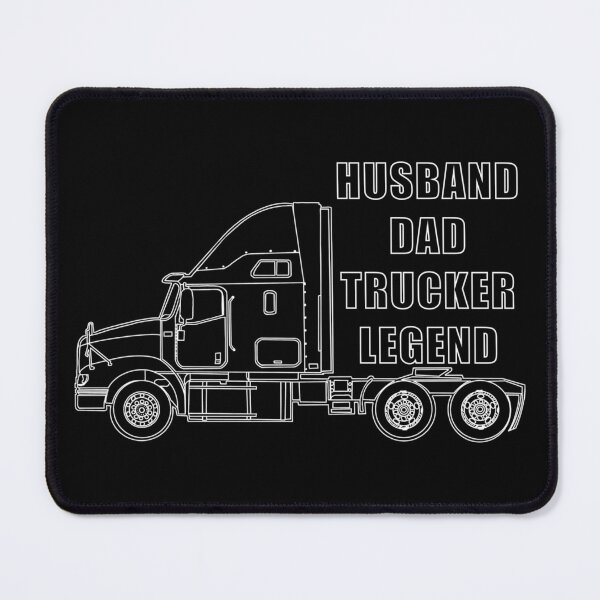 Item preview, Husband Dad Trucker Legend | Black & White Semi-Truck Gift designed and sold by Brian Gollob Creative Art.