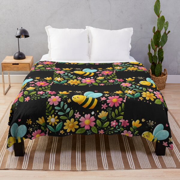 Item preview, Cute Bumblebee and Floral Garden - Nature's Buzz designed and sold by Desireehaz.