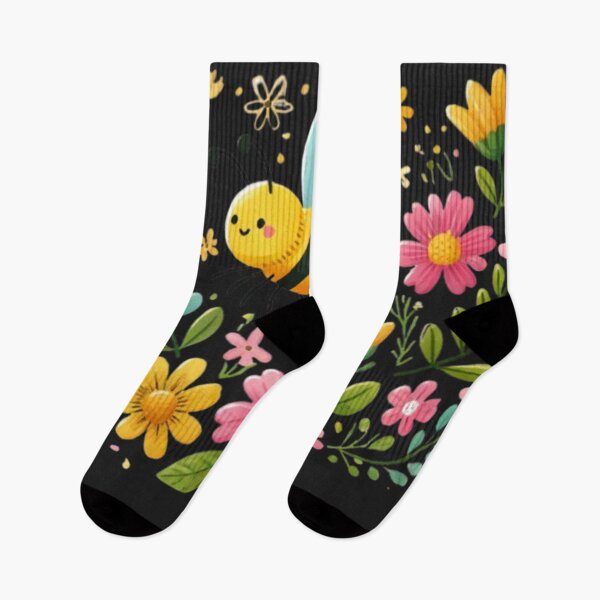 Item preview, Cute Bumblebee and Floral Garden - Nature's Buzz designed and sold by Desireehaz.