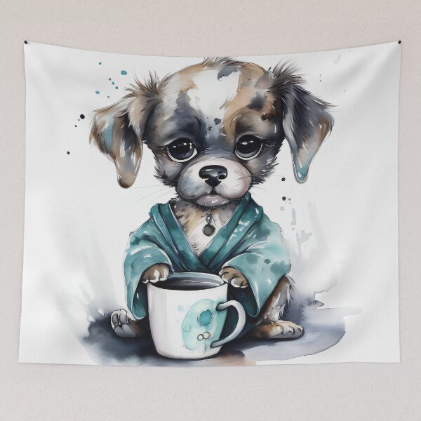 Item preview, Cute Puppy & Coffee designed and sold by prettykaler.