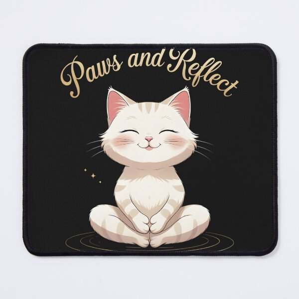 Artikelvorschau, Pfoten und reflektieren Meditation Yoga Katze entworfen und verkauft von GogoGrove.