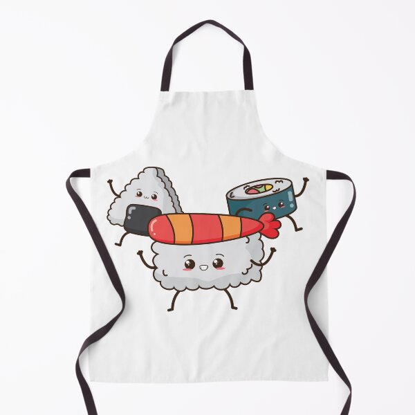 Item preview, kawaii sushi & rice cute characters funny designed and sold by smallpawsinc.