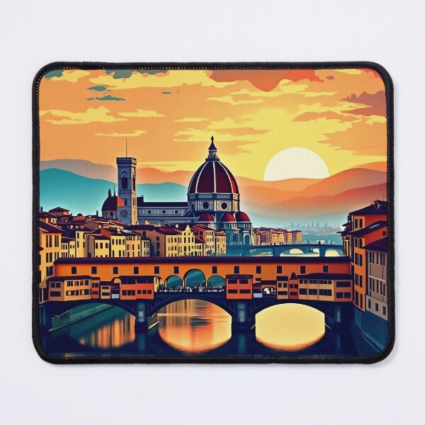 Item preview, Retro Pop Art Poster of Florence | Vintage Florence Wall Art | Colorful Italian Cityscape | Pop Art Travel Print | Florence Home Decor designed and sold by PaintedPixels01.