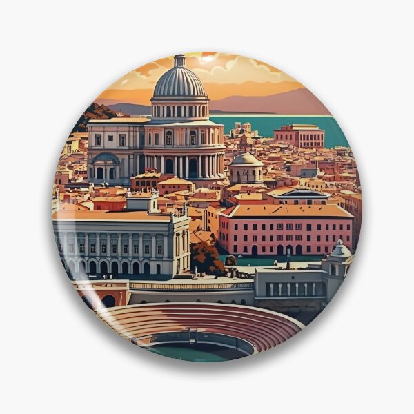 Item preview, Lecce Italy | Vintage Travel Poster | Retro Italian Wall Art | Puglia Cityscape Print | Baroque Architecture Decor designed and sold by PaintedPixels01.