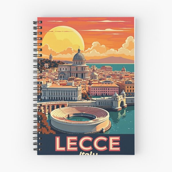 Item preview, Lecce Italy | Vintage Travel Poster | Retro Italian Wall Art | Puglia Cityscape Print | Baroque Architecture Decor designed and sold by PaintedPixels01.
