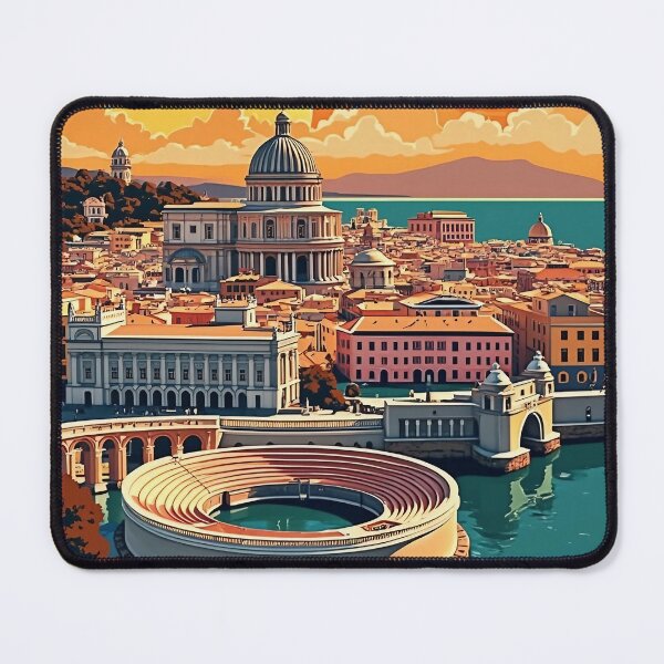 Item preview, Lecce Italy | Vintage Travel Poster | Retro Italian Wall Art | Puglia Cityscape Print | Baroque Architecture Decor designed and sold by PaintedPixels01.