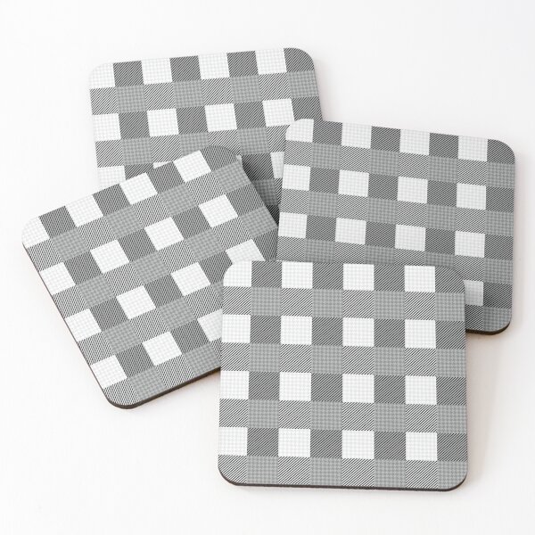 Item preview, Houndstooth Buffalo Plaid - White/Light Gray designed and sold by Tim Veiga.