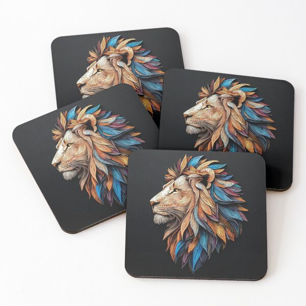 Item preview, Celestial Lion – Vibrant Fantasy Art, Majestic Glow, Mystical Animal Print designed and sold by EclipsaraM.