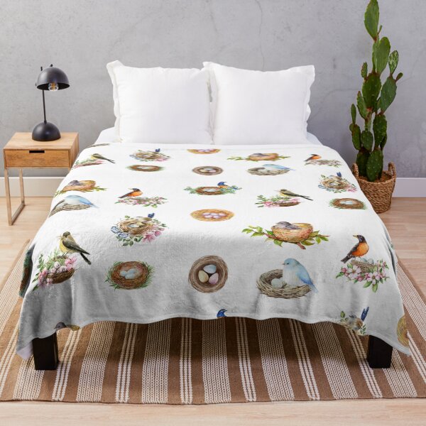 Item preview, Watercolor Bird Nests and Birds  designed and sold by silviaol.
