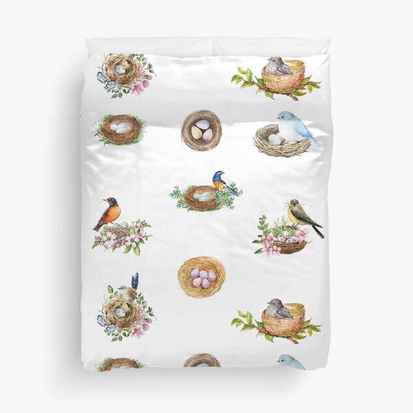 Item preview, Watercolor Bird Nests and Birds  designed and sold by silviaol.