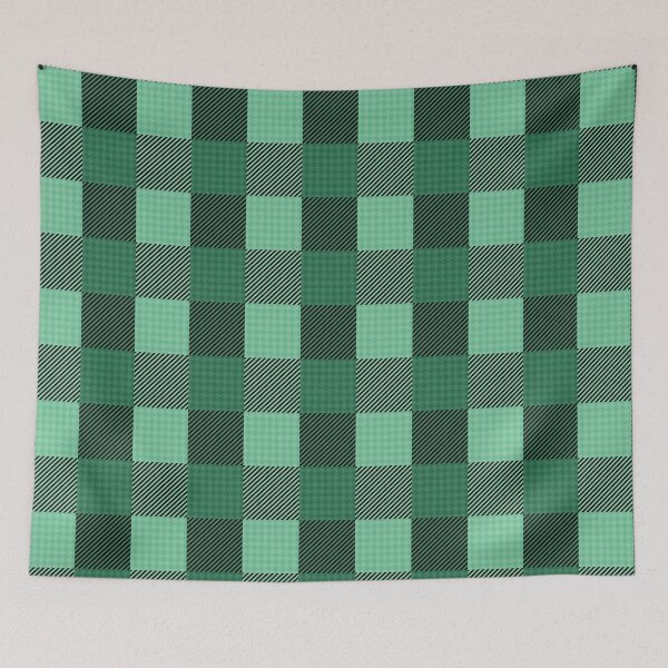 Item preview, Houndstooth Buffalo Plaid - Green designed and sold by Tim Veiga.