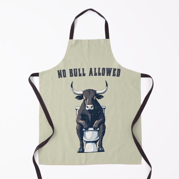 Item preview, No Bull Allowed - Hilarious Bull on Toilet Design designed and sold by SteadyRolling.