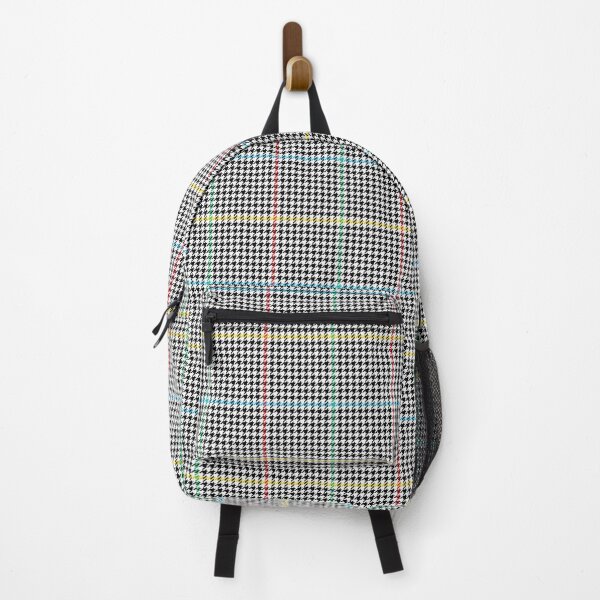 Item preview, Houndtooth Black/White - Plaid Colored Lines designed and sold by Tim Veiga.