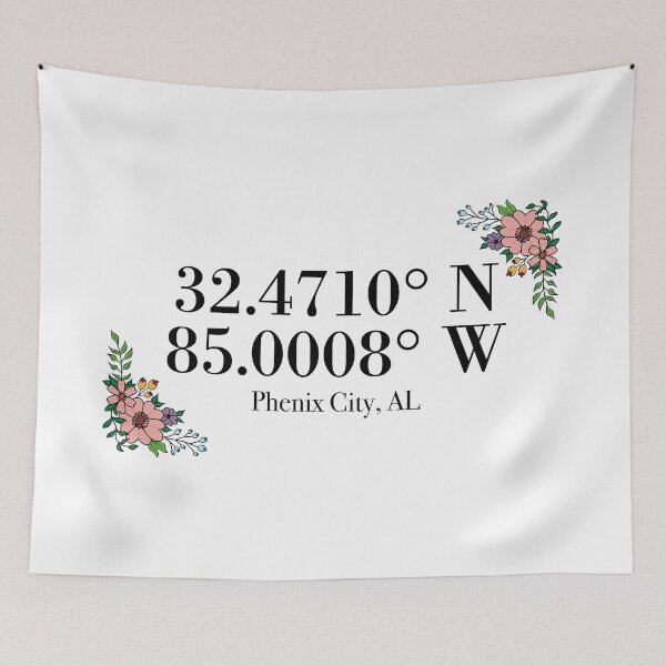 Item preview, Phenix City, AL Coordinates designed and sold by mynameisliana.