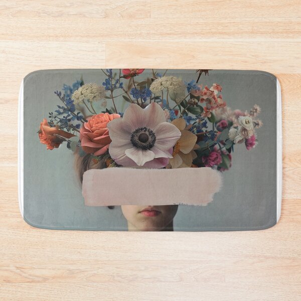 Item preview, Floral Headpiece Portrait, Surreal Botanical Fashion Illustration, Abstract Modern Floral Avant Garde designed and sold by Outre Clementine.