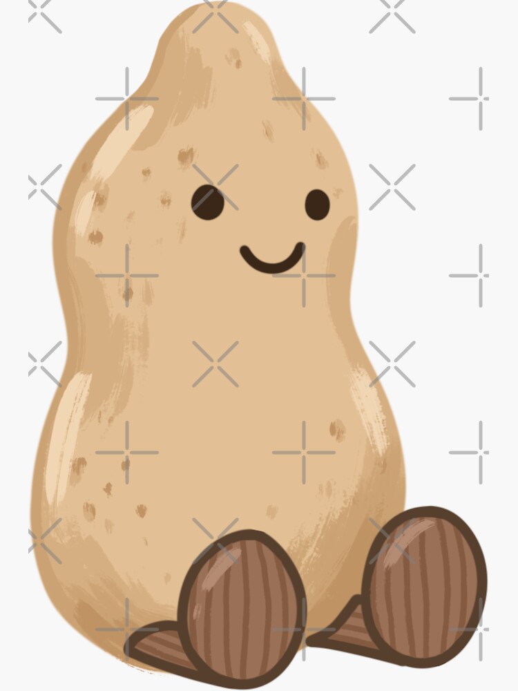 Thumbnail 3 von 3, Sticker, Amüsante Erdnuss designt und verkauft von HoneyBuns-Art.