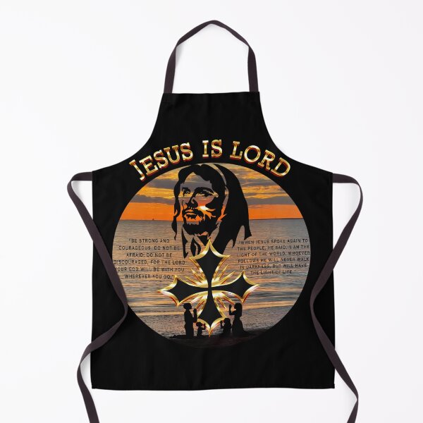 Item preview, Jesus Is Lord | Gold Cross & Sunset Scripture Art | Faith-Based Design designed and sold by Brian Gollob Creative Art.