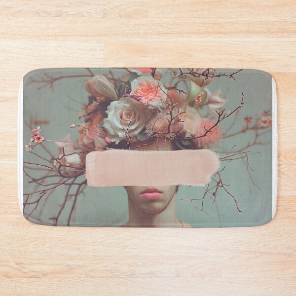 Item preview, Floral Headpiece Portrait, Surreal Botanical Fashion Illustration, Abstract Modern Floral Avant Garde designed and sold by Outre Clementine.