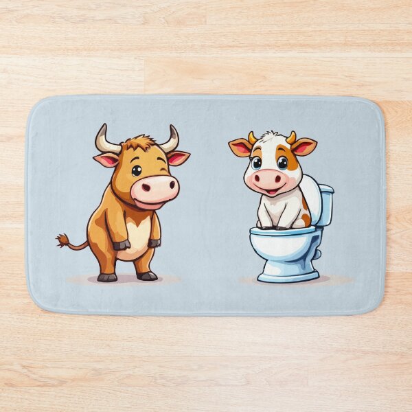 Item preview, Copy of Cow & Bull Toilet Signs - Funny Bathroom Stickers 3 designed and sold by SteadyRolling.