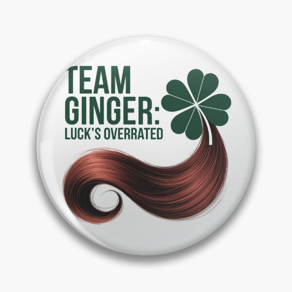 Artikelvorschau, Lustiges St. Patrick's Day "Team Ginger: Glück ist überbewertet" Redhead Pride Design entworfen und verkauft von NSB-Design.