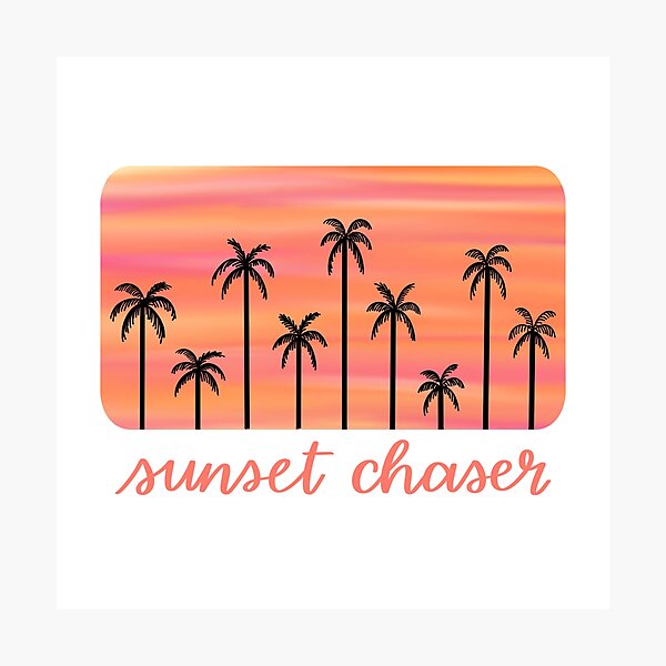 Item preview, Sunset Chaser Palm Trees designed and sold by honeybutterfly.