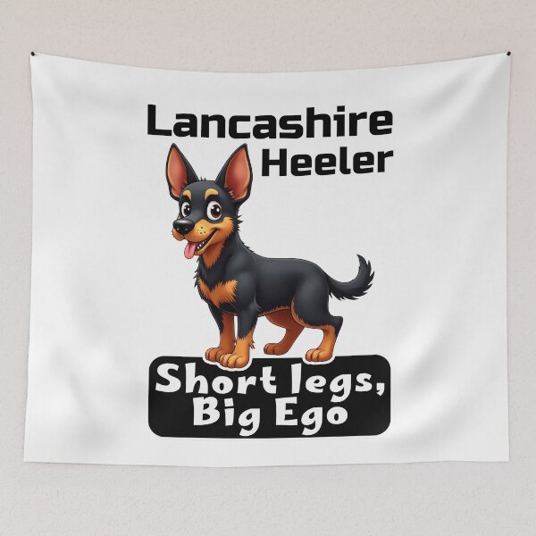 Aperçu de l'œuvre Lancashire Heeler Dog Funny "Shorts jambes Big Ego" Heeler créée et vendue par SaavedraDesign.
