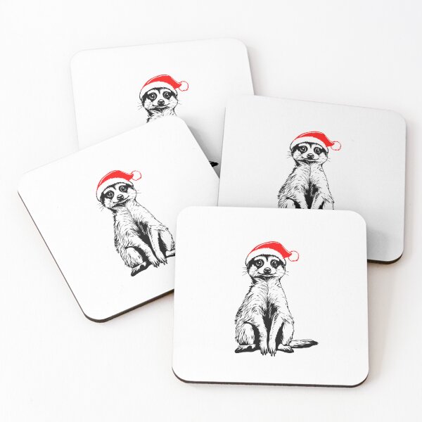 Item preview, Festive Meerkat in Santa Hat designed and sold by JollyCritters.