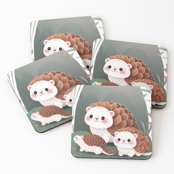 Item preview, cute pangolin family designed and sold by aliraweb.