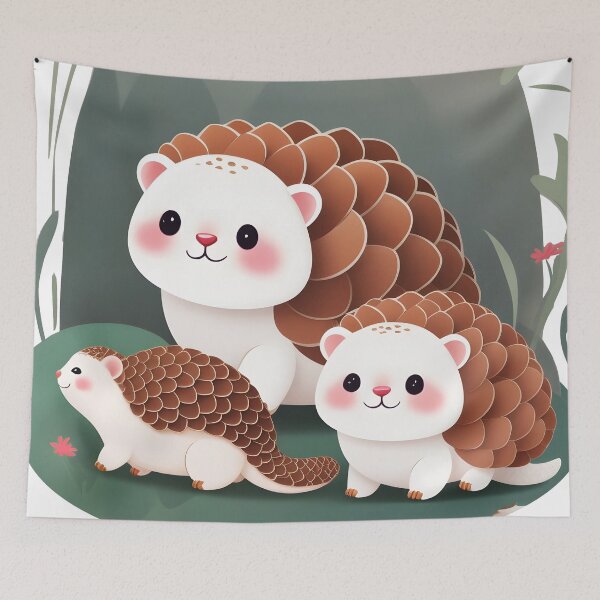 Item preview, cute pangolin family designed and sold by aliraweb.