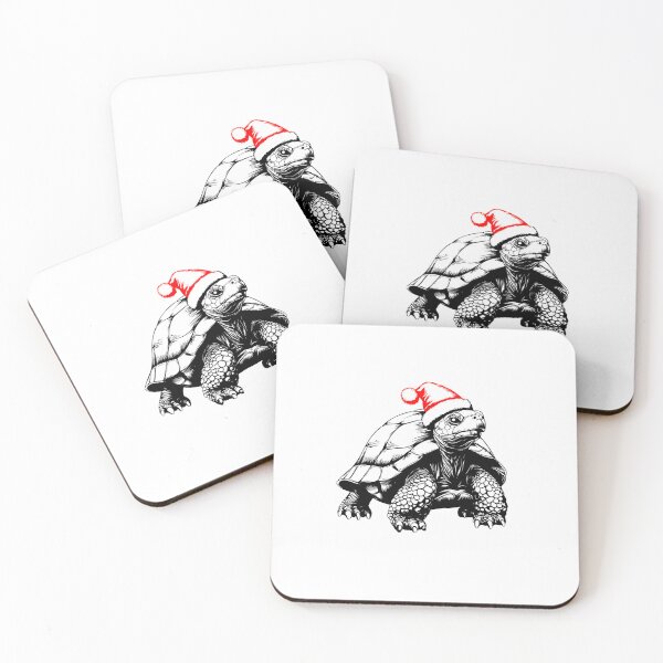 Item preview, Festive African Spurred Tortoise in Santa Hat designed and sold by JollyCritters.
