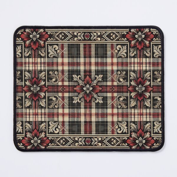Item preview, Rustic Elegance: Seamless Classic Plaid & Floral Pattern designed and sold by Meta2Physical.