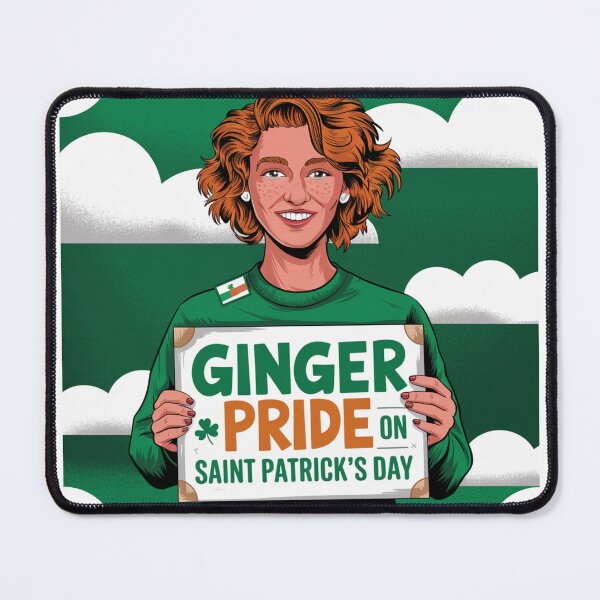 Artikelvorschau, Lustiges irisches Rotschopf-Design zum St. Patrick’s Day „Ginger Pride on Saint Patrick’s Day“ entworfen und verkauft von NSB-Design.