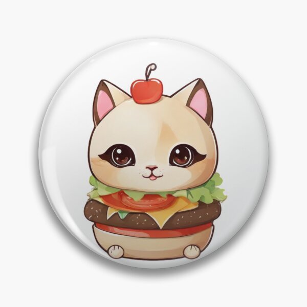 Item preview, Cute Cat Burger – Adorable Kawaii Siamese Kitty Cheeseburger designed and sold by ANGOON7455.