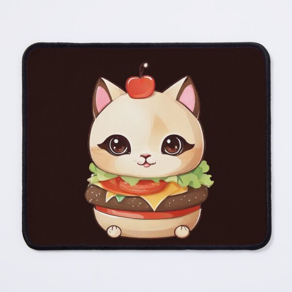 Item preview, Cute Cat Burger – Adorable Kawaii Siamese Kitty Cheeseburger designed and sold by ANGOON7455.