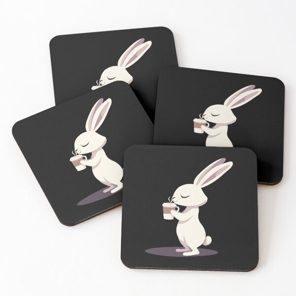 Item preview, Cute Bunny Holding A Coffee Mug designed and sold by FWLKIT.