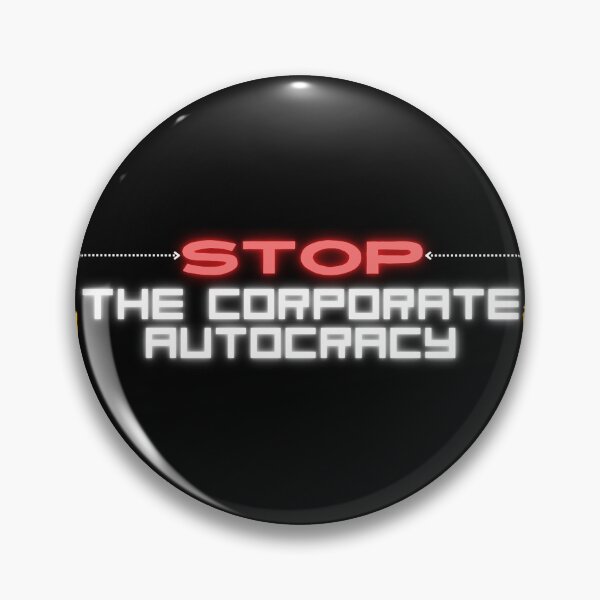 Item preview, STOP THE CORPORATE AUTOCRACY bumper sticker designed and sold by Creative Liberty Designs.
