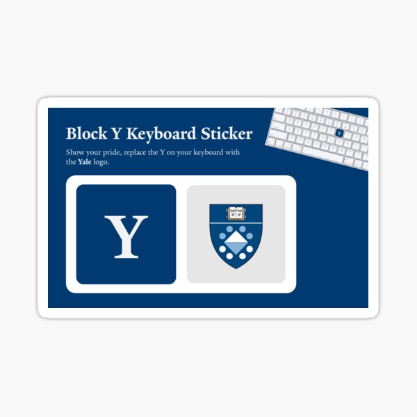 Item preview, Yale Keyboard Key Cap Sticker - School of Management designed and sold by gingerdesu.