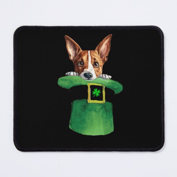 Item preview, St. Patrick's Day Basenji Puppy Dog Design designed and sold by LovelyHappyGift.