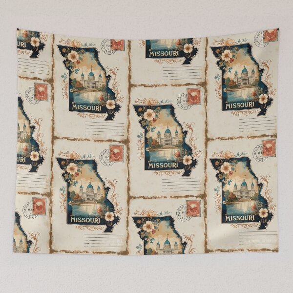 Item preview, Missouri USA Vintage Travel Retro Postcard Design designed and sold by TravelPostcardGems.