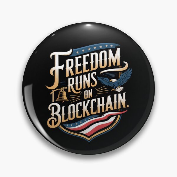Item preview, American Freedom Meets Blockchain Revolution designed and sold by Bliss Find And Design.
