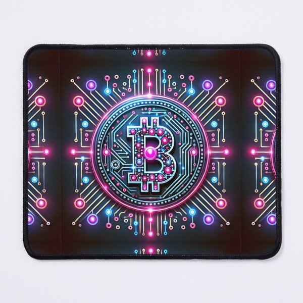 Item preview, Neon Bitcoin Circuit: A Futuristic Crypto Art Masterpiece designed and sold by Meta2Physical.
