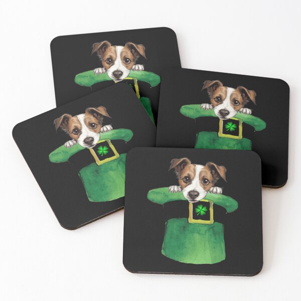 Item preview, St. Patrick's Day Jack Russell Terrier Puppy Dog Design  designed and sold by LovelyHappyGift.