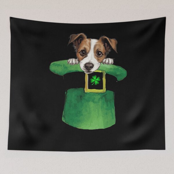 Item preview, St. Patrick's Day Jack Russell Terrier Puppy Dog Design  designed and sold by LovelyHappyGift.