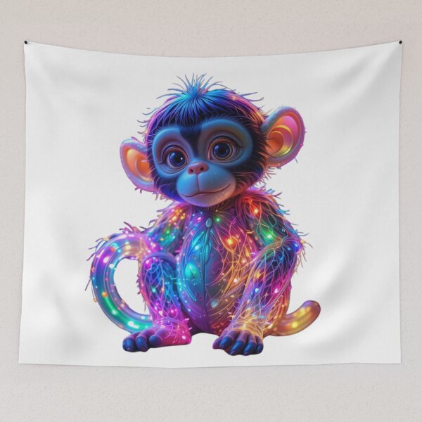 Item preview, Luminous Whimsy – The Enchanted Monkey designed and sold by GloriousArtSKD.