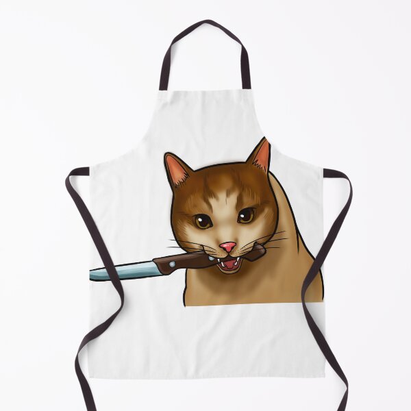 Item preview, cat with a knife designed and sold by linapinaa.