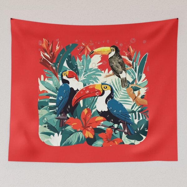 Item preview, Toucans in a Tropical Rainforest" designed and sold by Graphollio-shop.