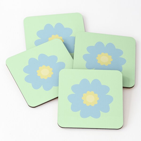 Item preview, Flor azul claro y amarilla designed and sold by Studio Sonder.